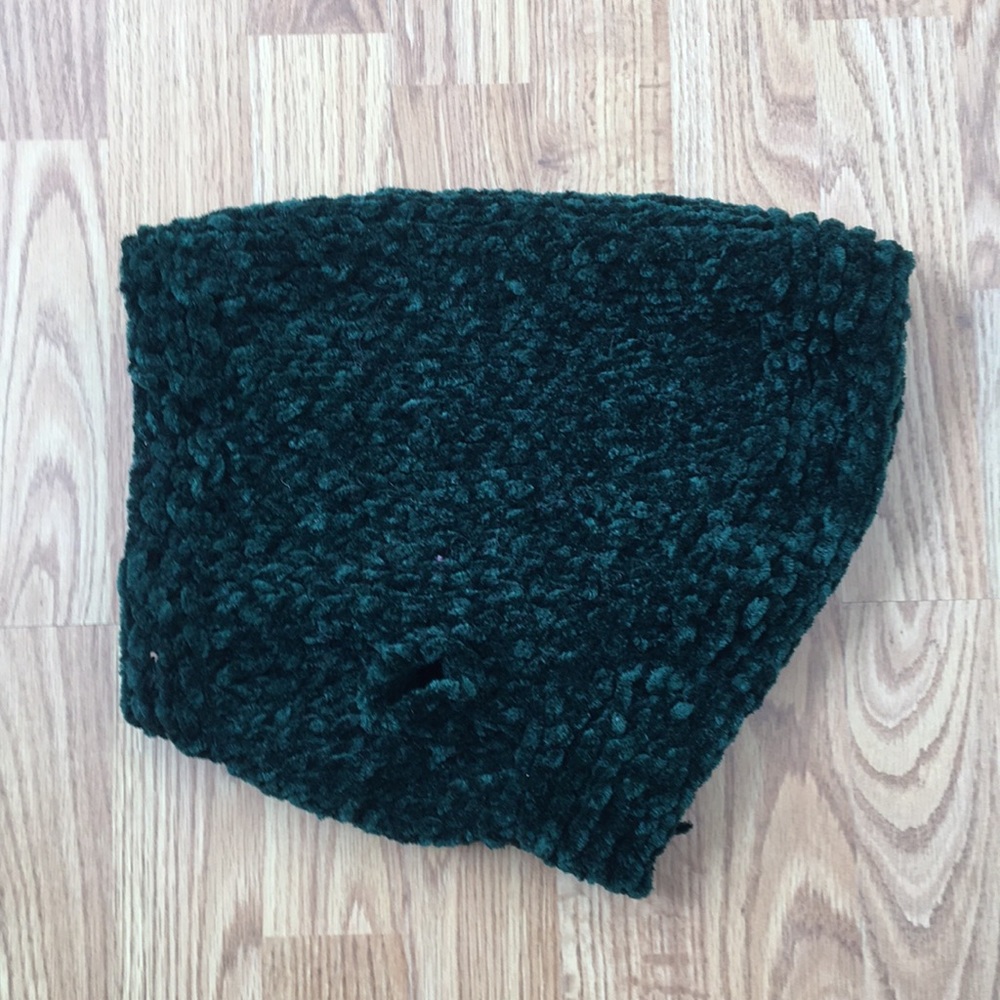 handmade dark green dog sweater
